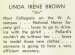 Linda Irene Brown 1959 Yearbook Westford Academy Westford, Massachusetts