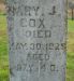 Mary Jane (Rockhold) Cox Tombstone
