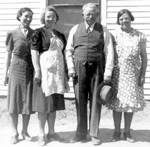 William Sheldon Thompson and his three daughters.