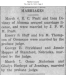 Emery and Ida Thompson Huff Marriage annoucement