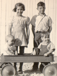 Hazel Marie and Donald George Schroth, with Sheldon and Charles Tripp

